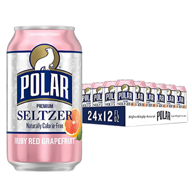 Polar Seltzer Ruby Red Grapefruit 12oz